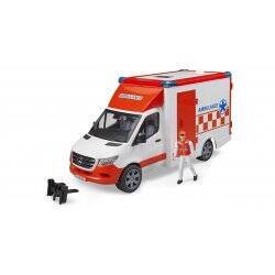 BRUDER MB Sprinter Ambulanz+Fahrer+L/S | 02676