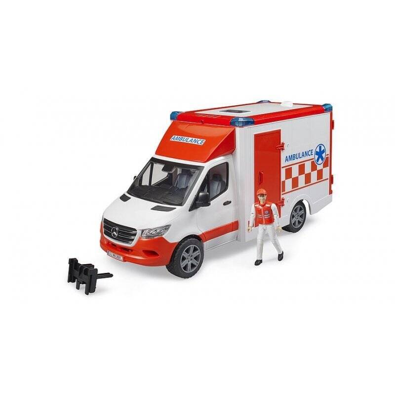 BRUDER MB Sprinter Ambulanz+Fahrer+L/S | 02676