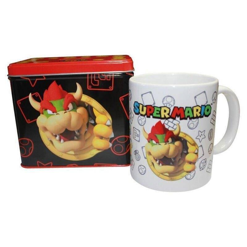 NINTENDO - BOWSER - Tirelire en Métal 12 x 9 x 11cm + Mug