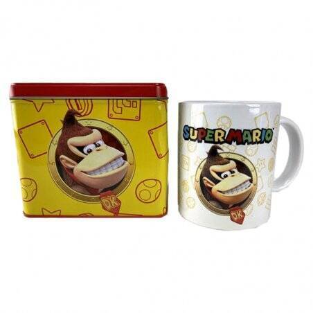 NINTENDO - DONKEY KONG - Tirelire en Métal 12 x 9 x 11cm + Mug