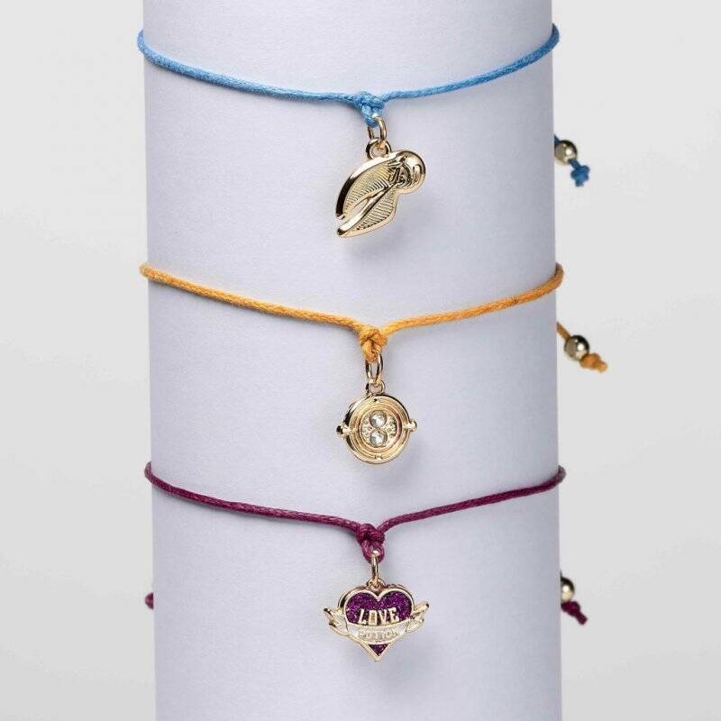 HARRY POTTER - 3 Bracelets Fantaisies Ajustables + Pendentifs BPG
