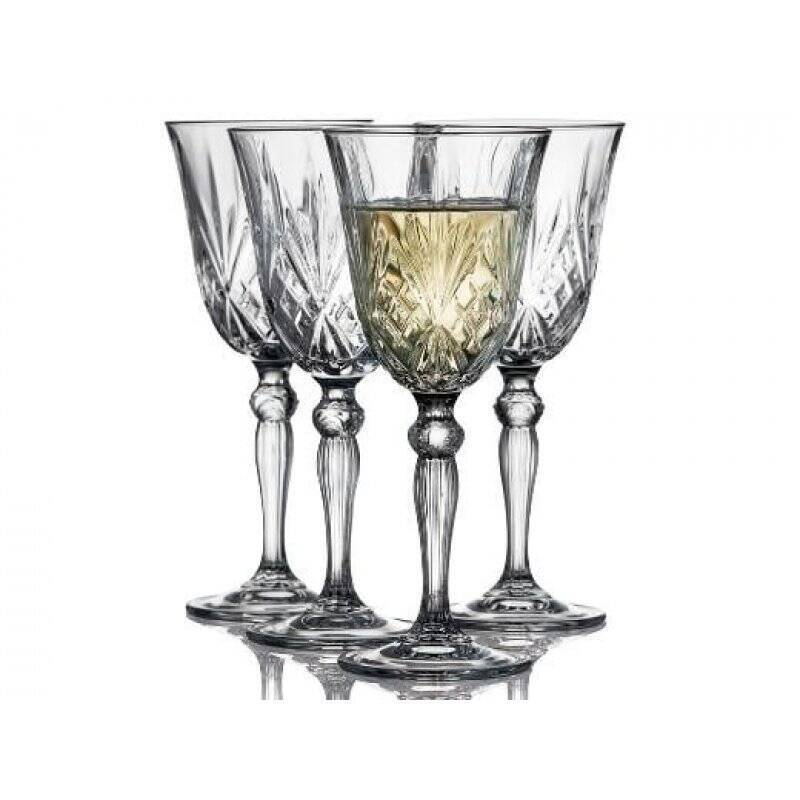 Lyngby Glas - Crystal Clear Melodia White Wine Glass 21 cl - Set of 4 (916099)