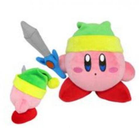 KIRBY - Kirby avec épée - Peluche 12cm