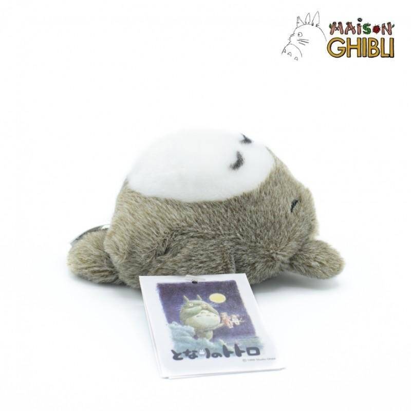 MON VOISIN TOTORO - Totoro Gris Allongé - Peluche Fluffy Beanbag 7cm