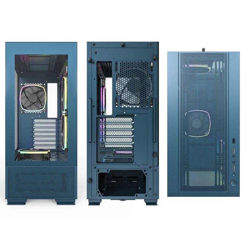 Montech SKY TWO, Midi-Tower - blau