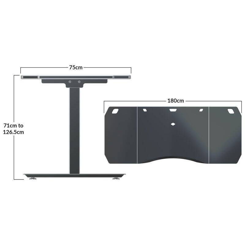 Halberd compatible Chimera Gaming-Tisch 180cm Stance - schwarz/rot