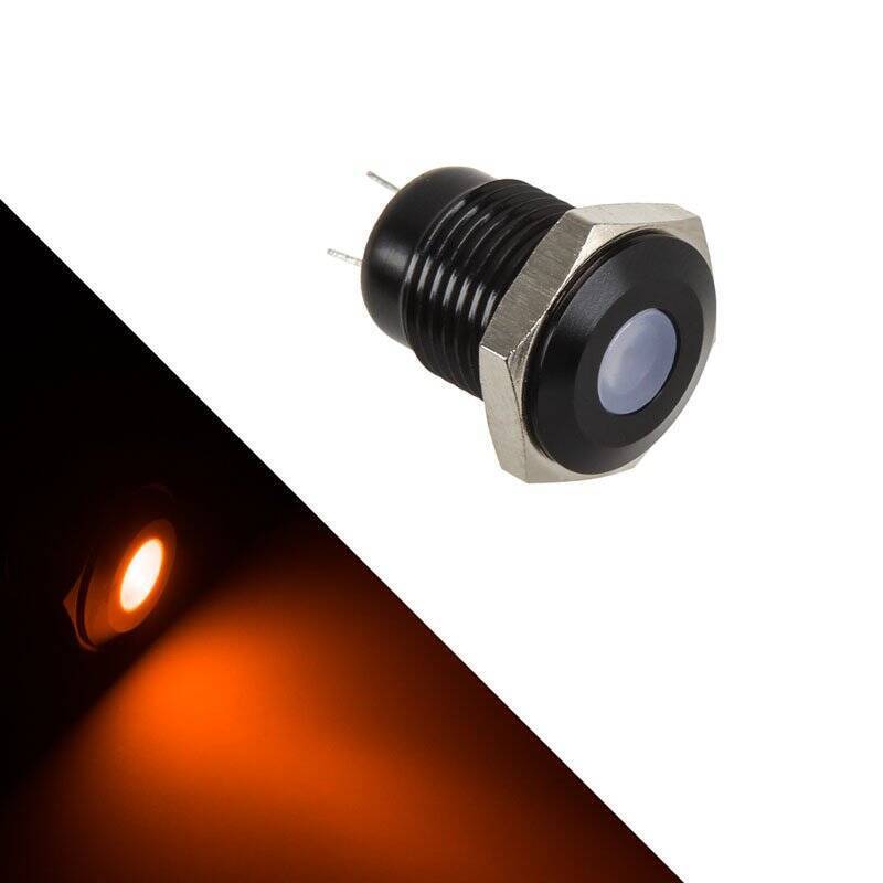 Lamptron compatible Vandalismus-gesicherte LED - orange, schwarze Fassung