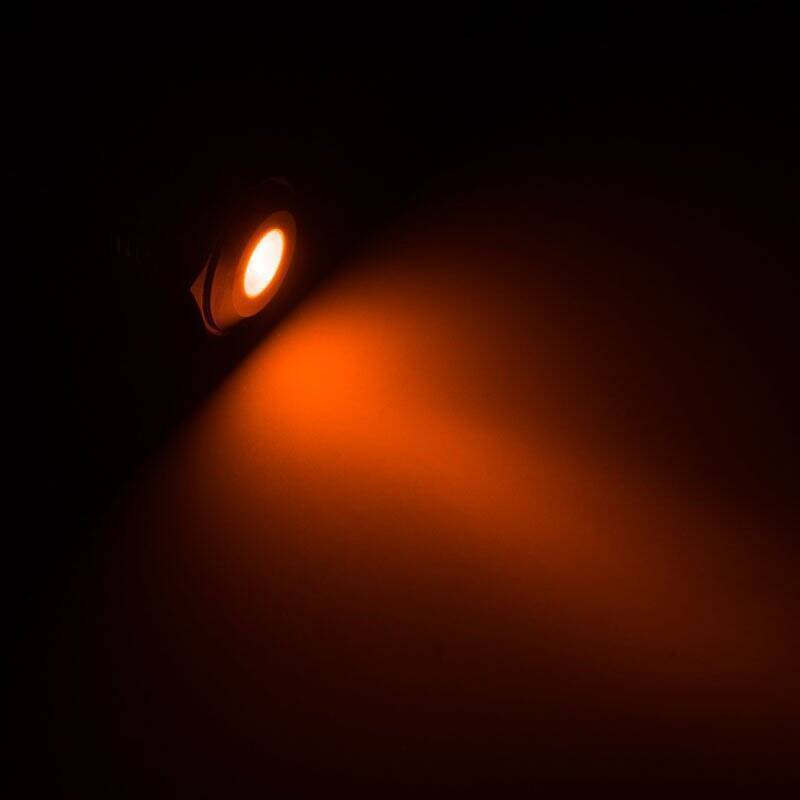 Lamptron compatible Vandalismus-gesicherte LED - orange, schwarze Fassung