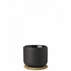 Stelton - Theo cup with coaster 0.2 l. black