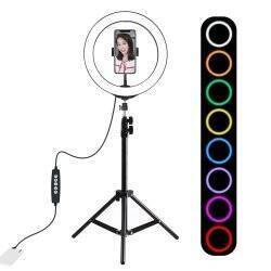 Puluz 1,1m Tripod Mount + 26cm RGBW LED Ring Vlogging  PKT3044