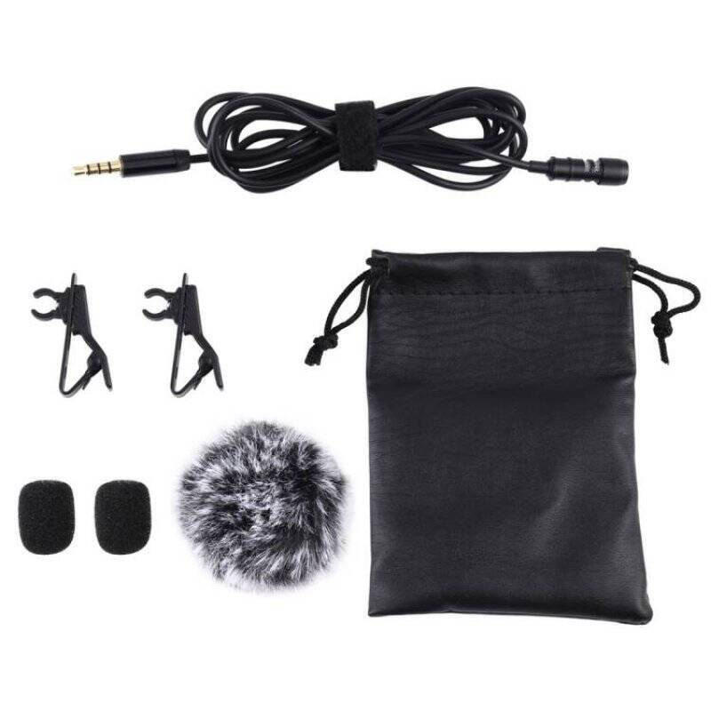 Puluz Jack Lavalier Wired Condenser Recording Microphone 1.5m jack 3.5mm PU424