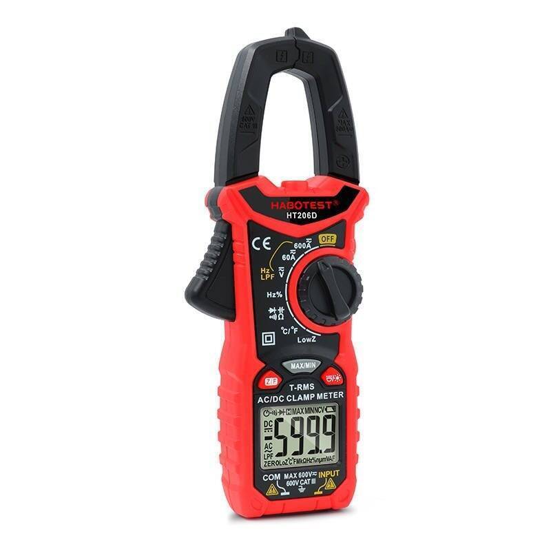Habotest HT206D True RMS Digital Clamp Meter, NCV, LPF
