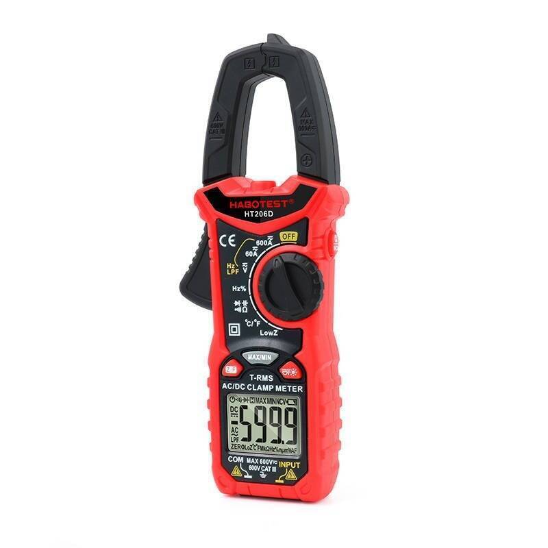 Habotest HT206D True RMS Digital Clamp Meter, NCV, LPF