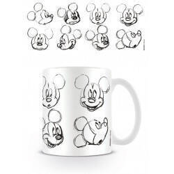 DISNEY - Mug - 300 ml - Mickey Mouse Sketch Faces