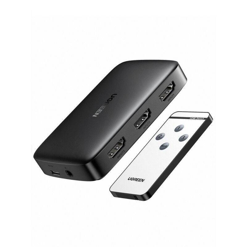 UGREEN Switch CM332 3in1 HDMI 1.4 4K 30 Hz (black)