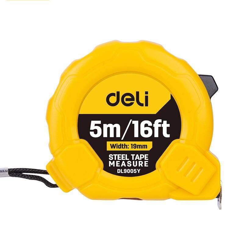 Steel Measuring Tape 5m/19mm Deli Tools EDL9005Y (yellow)