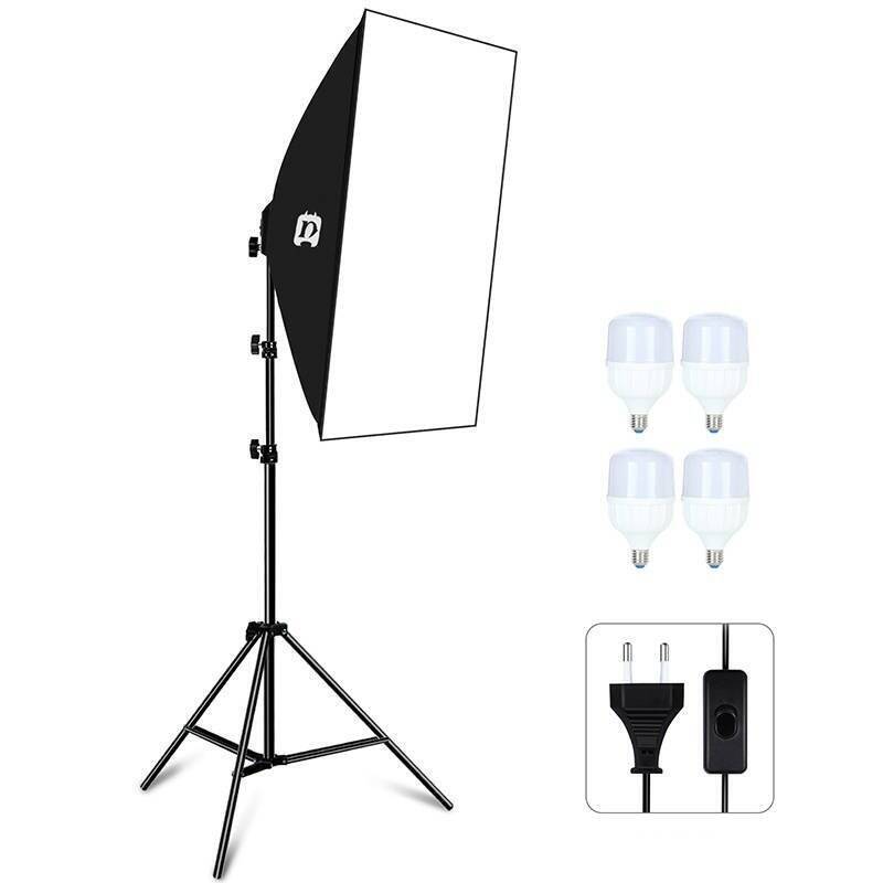 Puluz Studio softbox 50x70cm, tripod, LED bulb 4 pcs PU5071EU