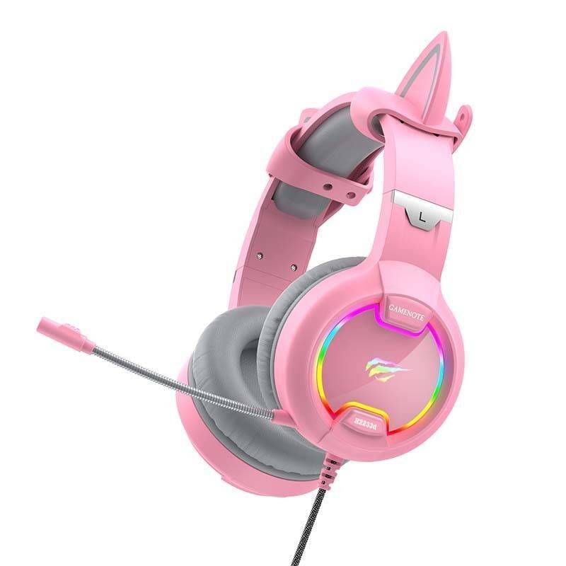 STOCKOFF1 - Havit GAMENOTE H2233d Gaming headphones RGB (pink)