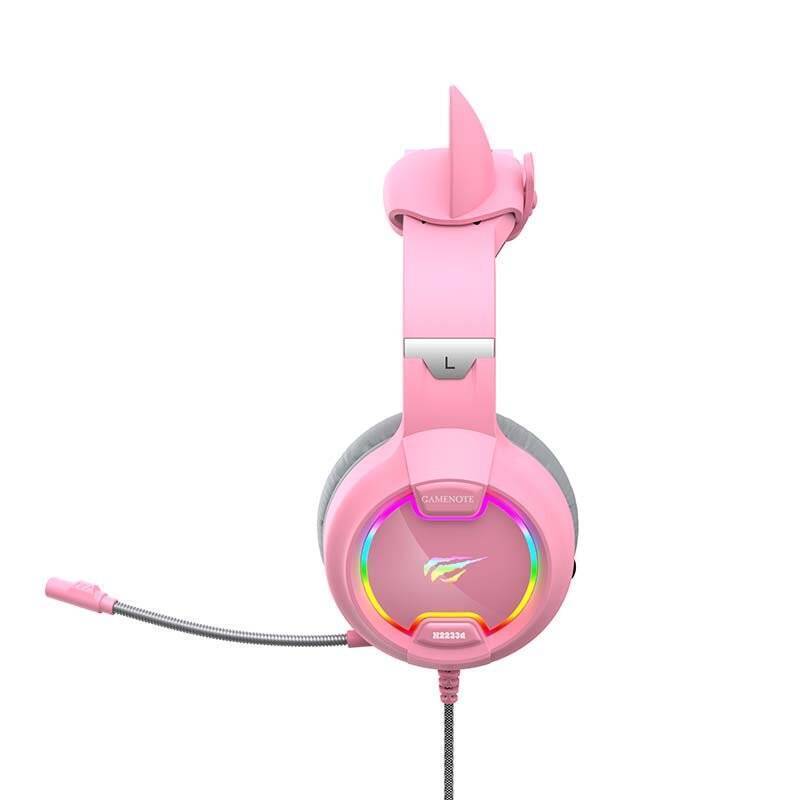 STOCKOFF1 - Havit GAMENOTE H2233d Gaming headphones RGB (pink)