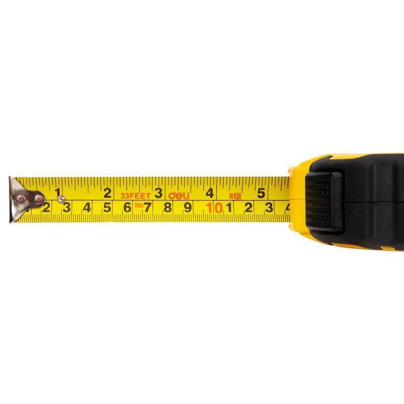 Steel Measuring Tape 10m/25mm Deli Tools EDL3799Y (yellow)