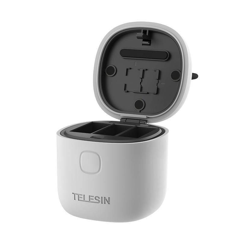 Telesin 3-slot waterproof charger Allin box for GoPro Hero 9 / Hero 10 + 2 batteries (GP-BTR-905-GY-B)