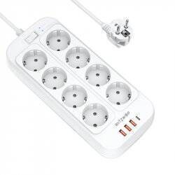 Blitzwolf BW-PC2 power strip, 8 outlets + 3x USB, 1x USB-C, 2500W
