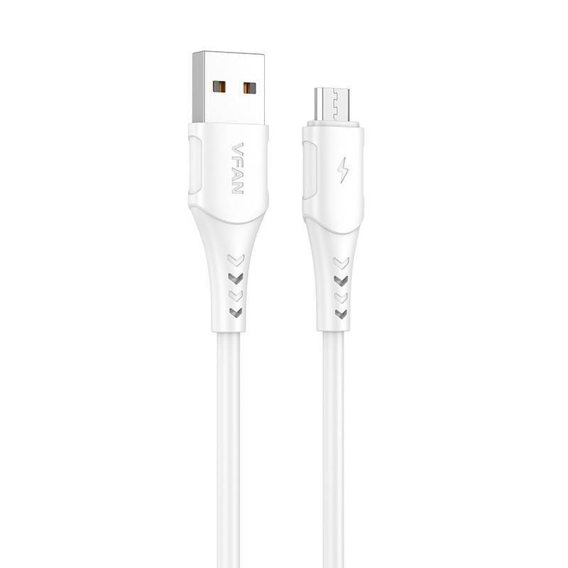 USB to Micro USB cable Vipfan Colorful X12, 3A, 1m (white)