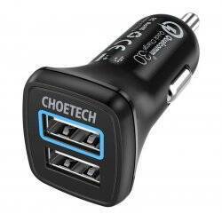 Car Charger 30W QC 3.0 Dual Ports (black)