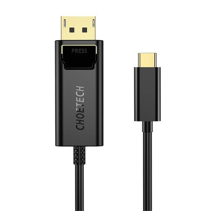 Choetech XCP-1801BK USB-C to Display Port cable, unidirectional, 4K, 1.8m (black)