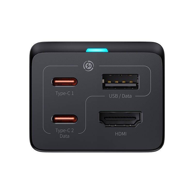 Baseus GaN5 Pro wall charger 2xUSB-C + USB + HDMI, 67W (black)