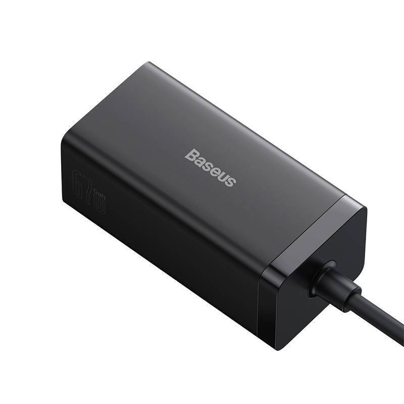 Baseus GaN5 Pro wall charger 2xUSB-C + USB + HDMI, 67W (black)