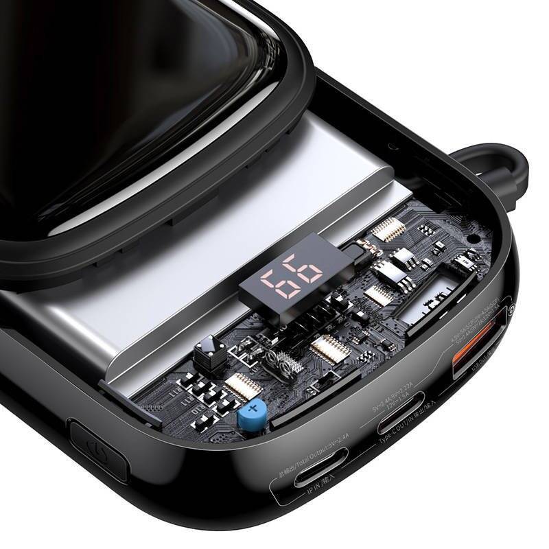 Powerbank Baseus Qpow PRO with cable, 20000mAh, 20W (Black)