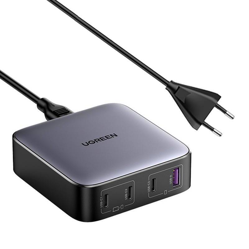 UGREEN CD328 Nexode charger, 3x USB-C, USB-A, GaN, 100W (black)