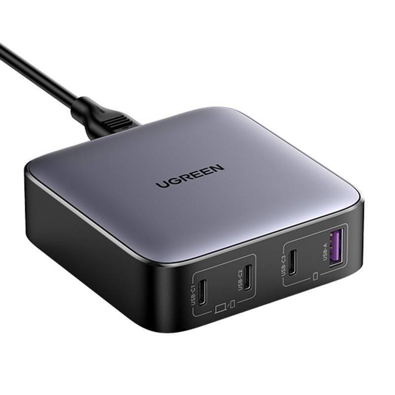 UGREEN CD328 Nexode charger, 3x USB-C, USB-A, GaN, 100W (black)