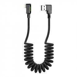 USB to Lightning cable, Mcdodo CA-7300, angled, 1.8m (black)