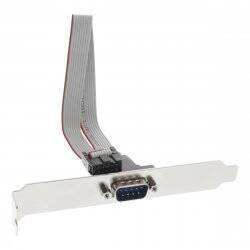 InLine® Serielles Slotblech 9-pol Stecker an 10-pol Buchsenleiste, 1:1, 0,25m