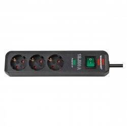 Brenn Eco-Line Steckdosenl. 3-fach | anthrazit 13.500A Überspannungsschutz