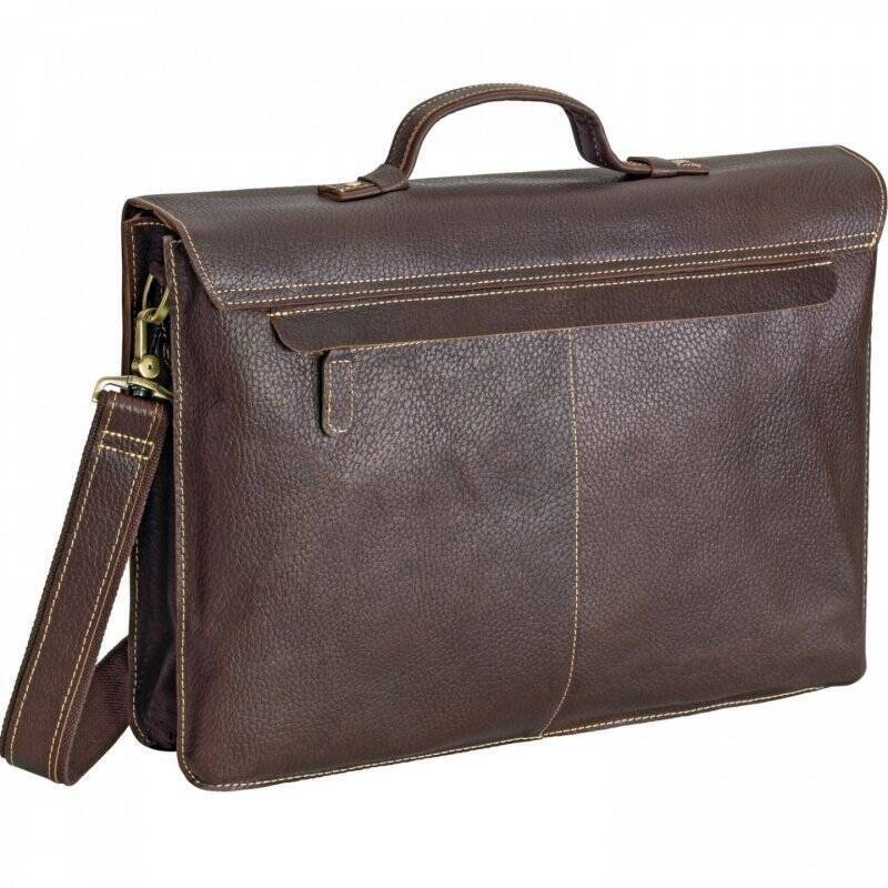 Pedea Leder Umhängetasche "San Marcos" 17,3", braun