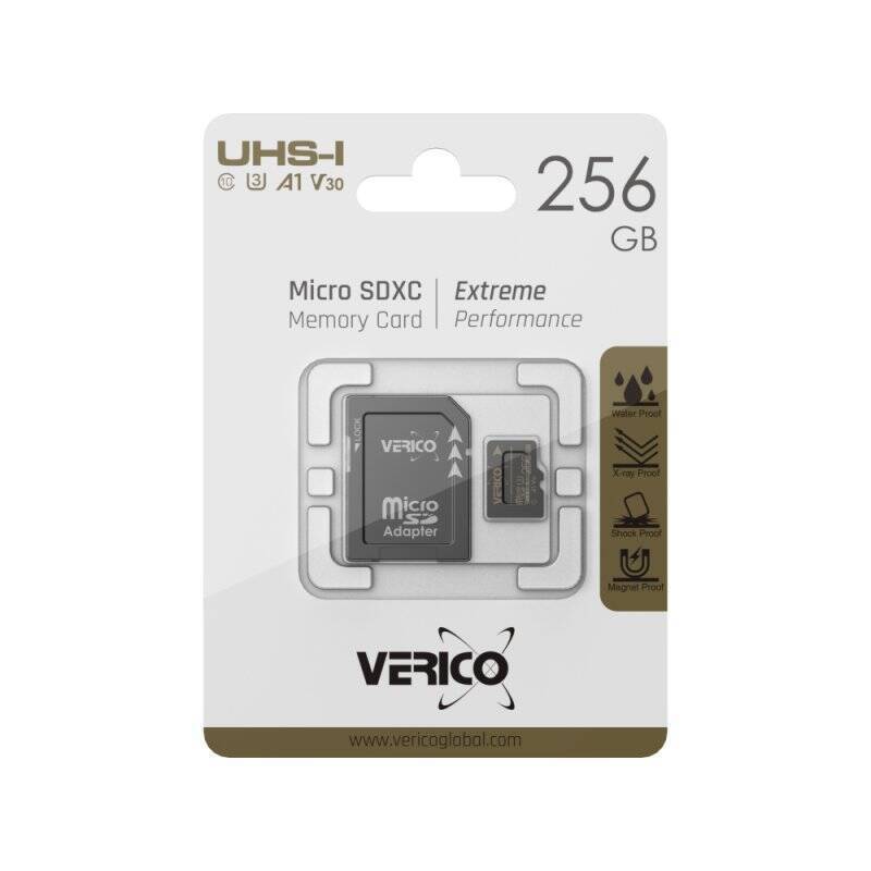 Verico 256GB microSD C10 UHS-1 Speicherkarte ( inkl. Adapter )