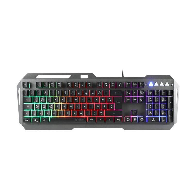 Speedlink LUNERA Metal Rainbow Gaming Keyboard, 5 Modi, schwarz
