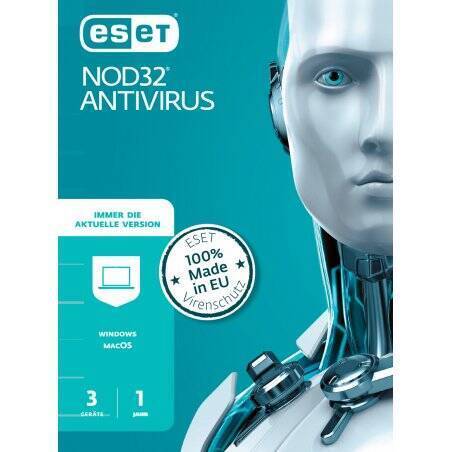 ESET NOD32 Antivirus [3 Geräte - 1 Jahr - Vollversion][Download]