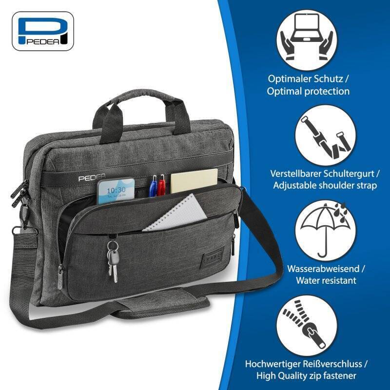 Pedea Notebooktasche "URBAN-NICE", grau [17,3 Zoll (43,9cm)]