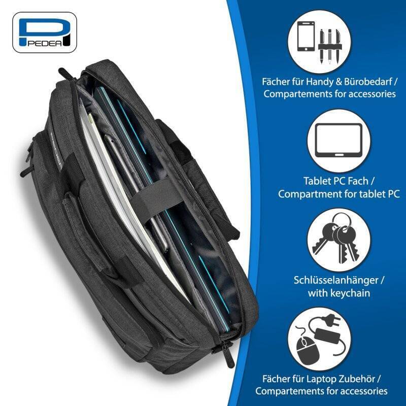 Pedea Notebooktasche "URBAN-NICE", grau [17,3 Zoll (43,9cm)]