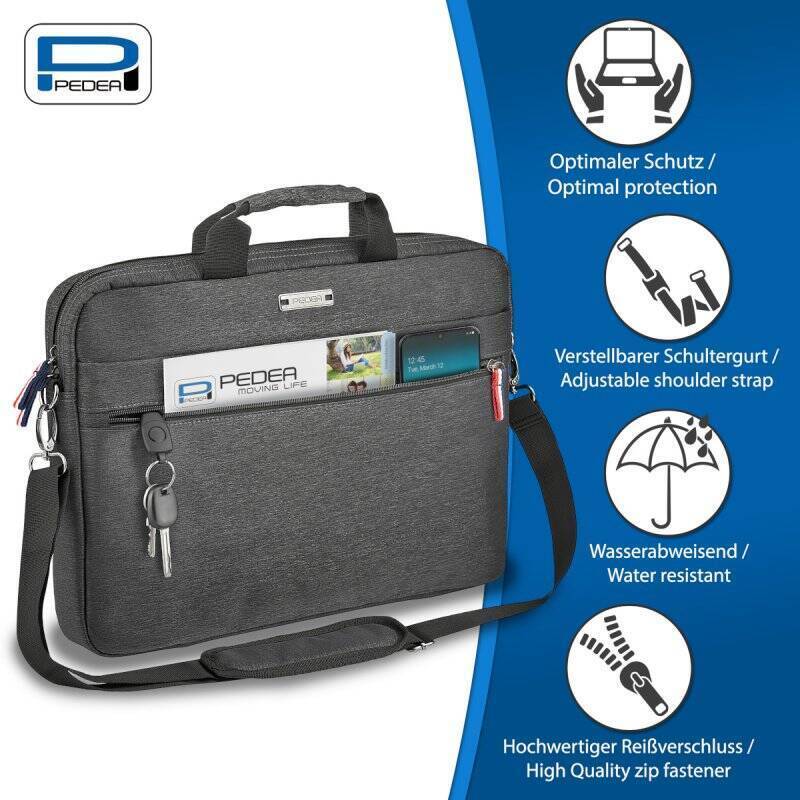 Pedea Notebooktasche "URBAN-NICE", grau [17,3 Zoll (43,9cm)]