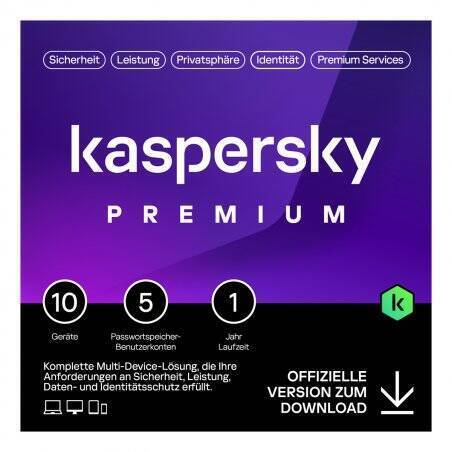 Kaspersky Premium [10 Geräte - 1 Jahr]