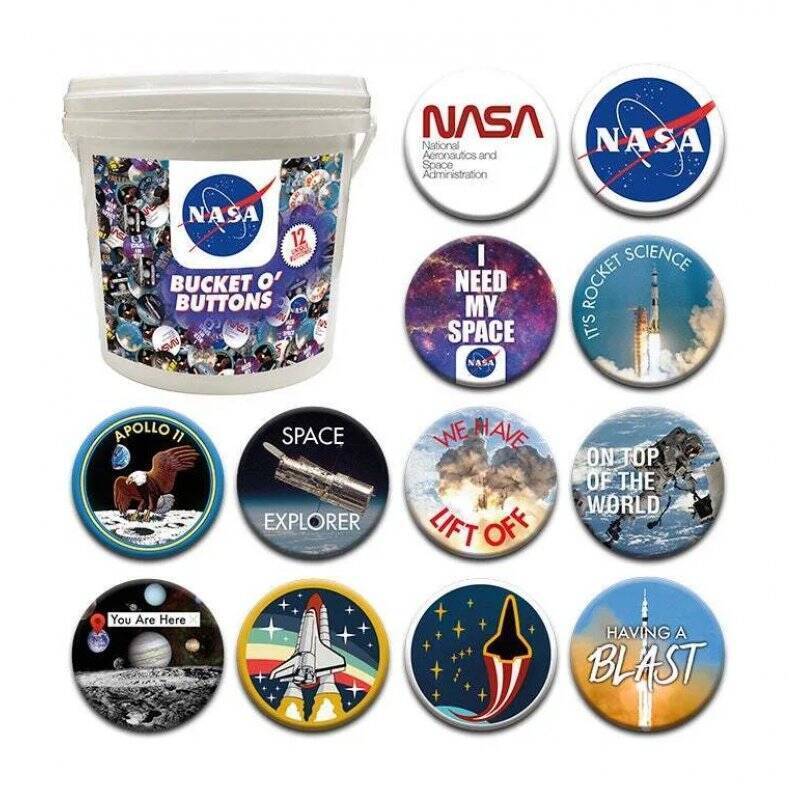 NASA - Seau de 144 Badges 3.2cm
