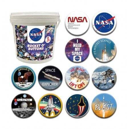 NASA - Seau de 144 Badges 3.2cm