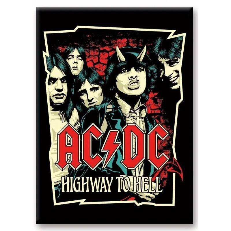 AC/DC - Highway To Hell - aimant 6.3x8.9cm