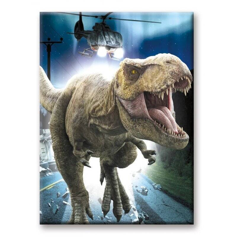 JURASSIC WORLD - T-Rex - aimant 6.3x8.9cm