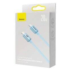 Baseus Type-C - Lightning cable Crystal Shine Series Lightning Fast Charging Power Delivery 20W 1,2m Light Blue (CAJY001